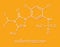 Sulfentrazone herbicide molecule. Skeletal formula