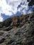 sulfur cliffs against a clear sky background