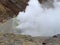 Sulfur fumaroles in the Mutnovsky caldera on Kamchatka, Russia