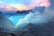 Sulfur fumes from the crater of Kawah Ijen Volcano.