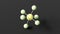 sulfur hexafluoride molecule, molecular structure, sulphur hexafluoride, ball and stick 3d model, structural chemical formula with