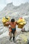 Sulfur miner in Kawah Ijen, Java, Indonesia