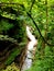 Sulfur river flowing in the mountains