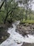 a sulfur river named kali pait is located in Ijen Indonesia