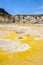 Sulfur in the Stefanos crater on Nisyros in Greece