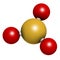 Sulfur trioxide pollutant molecule. Principal agent in acid rain