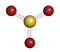 Sulfur trioxide pollutant molecule. Principal agent in acid rain