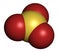 Sulfur trioxide pollutant molecule. Principal agent in acid rain
