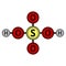 Sulfuric acid molecule icon