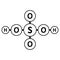 Sulfuric acid molecule icon