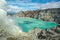 The sulfuric lake of Kawah Ijen volcano