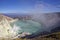 The sulfuric lake of Kawah Ijen vulcano in East Java