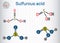 Sulfurous acid sulphurous acid, H2SO3 molecule. Structural che