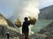 Sulphur Miners at Ijen Crater, Indonesia