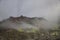 Sulphur pieces on Iozan (sulfur mountain) active volcano area, Akan National Park, Hokkaido, Japan