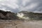 Sulphur pieces on Iozan (sulfur mountain) active volcano area, Akan National Park, Hokkaido, Japan