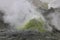 Sulphur pieces on Iozan (sulfur mountain) active volcano area, Akan National Park, Hokkaido, Japan