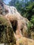 sulphurous hot waterfall with a jungle feel