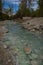 Sulphurous river at Lavino in autumn in Abruzzo in Italy