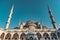 Sultan Ahmed Blue Mosque at Blue Hour in Istanbul, Turkey - Ottoman Mosque - Muslims Prayer Place