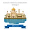 Sultan Omar Ali Saifuddin Mosque Brunei vector flat attraction