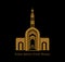 Sultan Qaboos Grand Mosque vector icon. Sultan Qaboos Grand Mosque vector illustration, Sultan Qaboos Grand Mosque front gate in