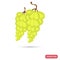 Sultana grape color flat icon for web and mobile design