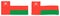 Sultanate of Oman flag. Simple and slightly waving version.