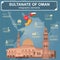 Sultanate of Oman infographics, statistical data, sights. Sultan