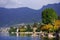 Sulzano - autumn view over Iseo Lake.