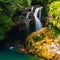 Sum Waterfall on the Radovna River in Vintgar Gorge