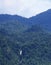 Sumatra Waterfall on Forested Mountains