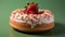 Sumatraism-inspired White Donut With Strawberry Topping
