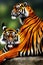 Sumatran Tiger Animal. Illustration Artist Rendering