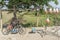 SUMBE/ANGOLA - 28OCT2017 - African street seller, to sell shrimps.