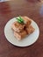 Sumedang tofu with green chili for breakfast