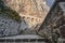Sumela monastery, low angle photo from stone stairs,