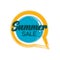 Sumer sale label in a bubble chat