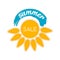 Sumer sale label with a sun