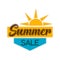 Sumer sale label with a sun