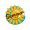 Sumer sale label with a sun