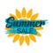 Sumer sale label with a sun