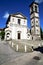 The sumirago church closed brick tower sidewalk italy