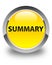 Summary glossy yellow round button