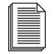 Summary papers icon, outline style