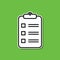 Summary statement sticker icon. Simple thin line, outline vector of cv icons for ui and ux, website or mobile application