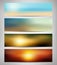 Summer Abstract Blurred Banners