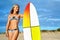 Summer Adventure. Water Sports. Surfing. Healthy Surfer Girl