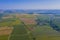 Summer aerial scene in rural landscape