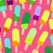 Summer AI-generated Delights: Colorful Ice Cream Popsicles